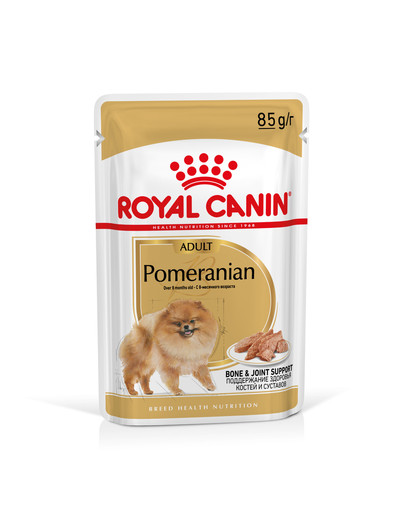 ROYAL CANIN Pomeranian Adult 12x85g šlapias maistas, paštetas suaugusiesiems miniatiūriniams špicų šunims