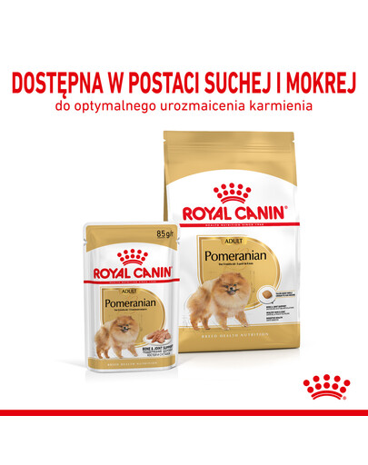 ROYAL CANIN Pomeranian Adult 85g šlapias maistas, paštetas suaugusiesiems miniatiūriniams špicų šunims