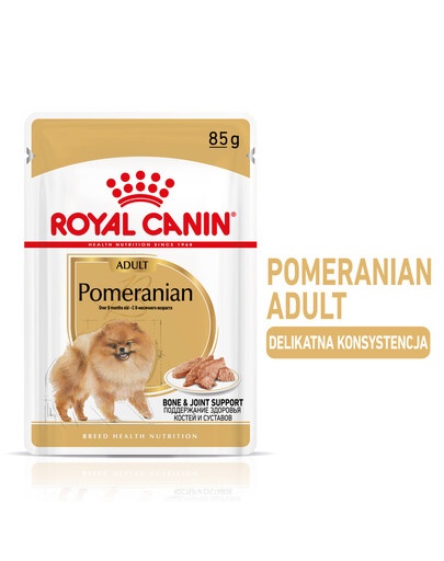 ROYAL CANIN Pomeranian Adult 85g šlapias maistas, paštetas suaugusiesiems miniatiūriniams špicų šunims