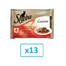 SHEBA konservai 52 x 85 g Selection in Sauce Sultingi skoniai - šlapias kačių maistas padaže (su jautiena, ėriena, vištiena, kalakutiena) + dubuo nemokamai