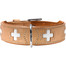 HUNTER Swiss odinis antkaklis dydis XS-S (37) 30-34,5/2,6 cm smėlio spalvos