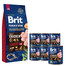 BRIT Premium By Nature Senior Large Extra Large L+XL 15 kg + 6 x 800 g BRIT vištienos ir širdžių šunų šlapias maistas