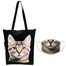 FERA Klasikinis pirkinių krepšys "Cat grey" + apsauginė kaukė