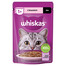 WHISKAS Adult paketėlis 85g drėgno kačių ėdalo su lašišos padažu suaugusioms katėms