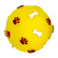 PET NOVA DOG LIFE STYLE Kamuoliukas su letenų ir kaulų raštu 7,5 cm geltonas