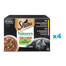 SHEBA tacka 32x85g Nature's Collection Miksas skonių padaže su vištiena, papuošta raudonaisiais pipirais, su lašiša, papuošta žirneliais