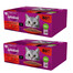 WHISKAS Adult paketėliai 160 x 85 g Classic Meals drėgnas maistas suaugusioms katėms, su padažu (su jautiena, vištiena, ėriena, paukštiena)