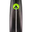 FLEXI Black Design S Cord 5 m green virvinis automatinis pavadėlis