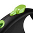 FLEXI Black Design S Cord 5 m green virvinis automatinis pavadėlis