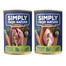 SIMPLY FROM NATURE Šlapias šunų maistas Fazanas su morkomis +  Antiena su morkomis  400 g x 12 vnt.