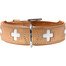 HUNTER Swiss odinis antkaklis dydis XS (32) 24-28,5/2,6 cm smėlio spalvos
