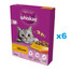 WHISKAS Adult 6x300 g sausas visavertis ėdalas su gardžia vištiena suaugusioms katėms
