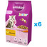 WHISKAS Junior 6x1,4 kg sausas visavertis ėdalas kačiukams su gardžia vištiena