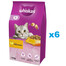 WHISKAS Adult 6x1,4 kg sausas visavertis pašaras suaugusioms katėms su gardžia vištiena