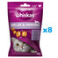 WHISKAS Atsipalaidavimas ir ramybė 8 x 45 g – skanėstas su vištiena katėms.