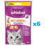 WHISKAS Anti-Hairball 6x50g iššukuojantys skanėstai suaugusioms katėms
