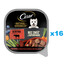 CESAR Natural Goodness Mousse 16x100g drėgnas visavertis ėdalas suaugusiems šunims su jautiena, gardintas šparaginėmis pupelėmis, morkomis ir uogomis
