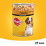 PEDIGREE Adult konservų dėžutė 400 g - drėgnas šunų ėdalas su vištiena ir morkomis drebučiuose