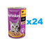 WHISKAS Adult 24x400 g visavertis drėgnas ėdalas suaugusioms katėms su vištiena padaže