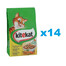 KITEKAT sausas kačių ėdalas su vištiena ir daržovėmis 14x300g