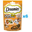 DREAMIES ShakeUps Multivitamins 6x55g Kačių skanėstas su vištiena, antiena ir katžole