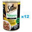 SHEBA 12x400 g Nature's Collection drėgnas visavertis ėdalas suaugusioms katėms paukštienos kokteilis su kepenėlėmis ir žuvų taukais, su morkų garnyru terinoje