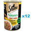 SHEBA skardinė 12x400 g Nature's Collection drėgnas visavertis ėdalas suaugusioms katėms paukštienos kokteilis su kepenėlėmis ir žuvų taukais bei morkomis padaže
