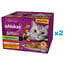 WHISKAS Adult Tasty Mix Wybór Szefa Kuchni w sosie 48x85 g kawałki z wołowiną, łososiem, kurczakiem i indykiem, kurczakiem i dorszem dla dorosłych kotów