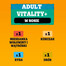 PEDIGREE Adult Vitality+ su daržovėmis 4x85 g drėgno visaverčio ėdalo suaugusiems šunims su jautiena ir kepenimis, morkomis ir žirneliais, vištiena ir bulvėmis, žuvimi ir morkomis, paukštiena, morkomis ir žirneliais padaže