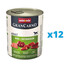 ANIMONDA GranCarno zestaw z wołowiną i kaczymi sercami 12 x 800 g