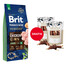 BRIT Premium By Nature Junior Extra Large XL Chicken 15 kg + WOOLF Chicken And Rawhide Twister 2 x 100g  džiovinta oda, įvyniota į vištieną GRATIS