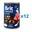 BRIT Premium by Nature Beef&Tripes mokra karma z wołowiną dla psa 12 x 400 g