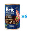 BRIT Premium by Nature Pork&Trachea karma mokra dla psa z wieprzowiną i przełykami 6 x 400 g