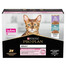 PURINA PRO PLAN Delicate Digestion su kalakutu ir vandenyninėmis žuvimis padaže. 10 x 85 g daugiapakė drėgnas maistas katėms su jautria virškinimo sistema