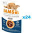 IAMS Cat Adult All Breeds Tuna & Herring In Jelly tuńczyk i śledź w galaretce 24x85g