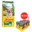 JOSERA YoungStar 12,5kg be grūdų šuniukų ėdalas + JOSERA Meat Lovers Pure Multipack 6x400g šlapias šunų ėdalas NEMOKAMAI