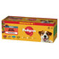 PEDIGREE Adult „Wybór Smaków“ pakeliai (4 x 40 x 100 g) – visavertis šlapias maistas suaugusiems šunims: su jautienos ir kepenėlių mišiniu, su vištiena, su žuvimi, su paukštiena, želatinoje – 3 + 1 NEMOKAMAI