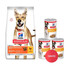 HILL'S Canine Adult 1+ Performance 14 kg sausas pašaras aktyviems suaugusiems šunims su vištiena + 3 skardinės HILL'S šlapio pašaro dovanų.