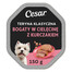 CESAR Classic Teryna su veršienos ir vištienos gabalėliais 150 g visavertis šlapias ėdalas suaugusiems šunims