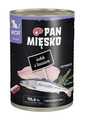 PAN MIĘSKO Kalakutas su lašiša drėgnas maistas kačiukams 400 g