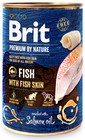 BRIT Premium by Nature 6 x 400 g žuvies ir žuvies odos šlapias maistas šunims