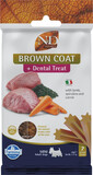 FARMINA N&D Brown Dental Treat Coat Lamb Mini 60 g (7 vnt.) dantų skanėstai mažų veislių šunims