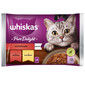 WHISKAS Adult 4 x 85 g "Juicy Bites" drėgnas kačių ėdalas su jautiena, vištiena