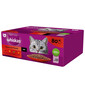 WHISKAS Adult 80 x 85 g "Classic Meals" - drėgnas maistas suaugusioms katėms, su padažu (su jautiena, vištiena, ėriena, paukštiena)