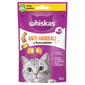 WHISKAS Anti-Hairball 50 g suaugusioms katėms skirti skanėstai nuo žiedų