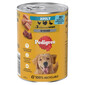 PEDIGREE Suaugusiųjų konservai 400 g drėgnas maistas visaverčiam suaugusių šunų maistui su 3 paukštienos rūšimis